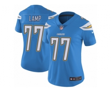 Women's Nike Los Angeles Chargers #77 Forrest Lamp Vapor Untouchable Limited Electric Blue Alternate NFL Jersey