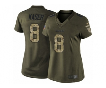 Women's Nike Los Angeles Chargers #8 Drew Kaser Limited Green Salute to Service NFL Jersey