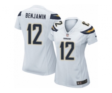 Women's Nike San Diego Chargers #12 Travis Benjamin Limited White NFL Jersey