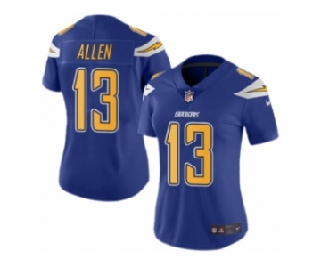 Women's Nike San Diego Chargers #13 Keenan Allen Limited Electric Blue Rush NFL Jersey