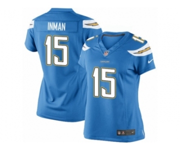 Women's Nike San Diego Chargers #15 Dontrelle Inman Limited Electric Blue Alternate NFL Jersey