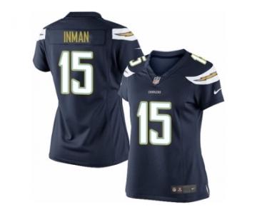 Women's Nike San Diego Chargers #15 Dontrelle Inman Limited Navy Blue Team Color NFL Jersey