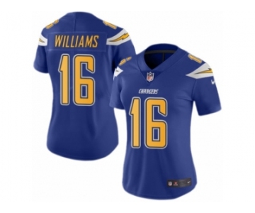 Women's Nike San Diego Chargers #16 Tyrell Williams Limited Electric Blue Rush NFL Jersey