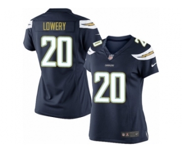 Women's Nike San Diego Chargers #20 Dwight Lowery Limited Navy Blue Team Color NFL Jersey