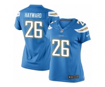 Women's Nike San Diego Chargers #26 Casey Hayward Limited Electric Blue Alternate NFL Jersey