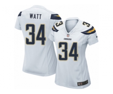 Women's Nike San Diego Chargers #34 Derek Watt Limited White NFL Jersey