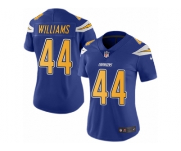 Women's Nike San Diego Chargers #44 Andre Williams Limited Electric Blue Rush NFL Jersey