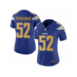 Women's Nike San Diego Chargers #52 Denzel Perryman Limited Electric Blue Rush NFL Jersey