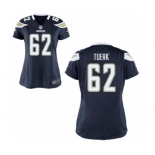 Women's Nike San Diego Chargers #62 Max Tuerk Navy Blue Team Color NFL Jersey