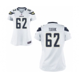 Women's Nike San Diego Chargers #62 Max Tuerk White NFL Jersey