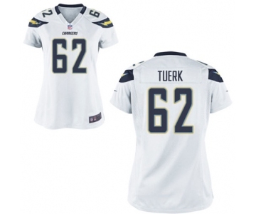 Women's Nike San Diego Chargers #62 Max Tuerk White NFL Jersey