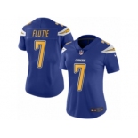 Women's Nike San Diego Chargers #7 Doug Flutie Limited Electric Blue Rush NFL Jersey