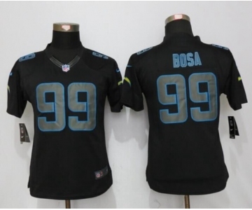 Womens Nike San Diego Chargers #99 Joey Bosa Impact Limited Black Jerseys