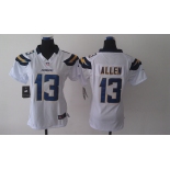 nike women nfl jerseys san diego chargers #13 allne white[nike]