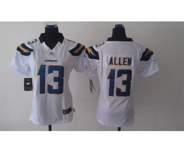 nike women nfl jerseys san diego chargers #13 allne white[nike]