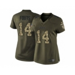 nike women nfl jerseys san diego chargers #14 fouts army green[nike Limited Salute To Service]