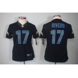 nike women nfl jerseys san diego chargers #17 rivers black[nike impact limited]