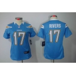 nike women nfl jerseys san diego chargers #17 rivers lt.blue[nike limited]