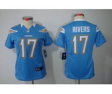 nike women nfl jerseys san diego chargers #17 rivers lt.blue[nike limited]