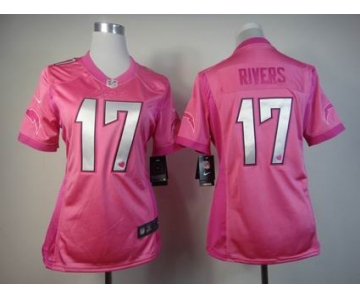 nike women nfl jerseys san diego chargers #17 rivers pink[nike love's]