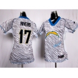 nike women nfl jerseys san diego chargers #17 rivers[fem fan zebra]