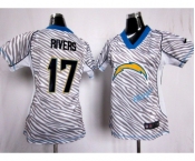 nike women nfl jerseys san diego chargers #17 rivers[fem fan zebra]