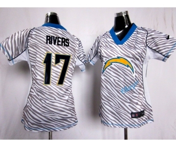 nike women nfl jerseys san diego chargers #17 rivers[fem fan zebra]