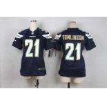 nike women nfl jerseys san diego chargers #21 tomlinson blue[nike]