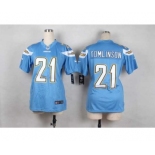 nike women nfl jerseys san diego chargers #21 tomlinson lt.blue[nike]