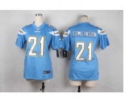 nike women nfl jerseys san diego chargers #21 tomlinson lt.blue[nike]