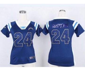 nike women nfl jerseys san diego chargers #24 mathews blue[fashion Rhinestone sequins]