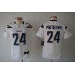 nike women nfl jerseys san diego chargers #24 mathews white[nike limited]