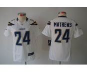 nike women nfl jerseys san diego chargers #24 mathews white[nike limited]