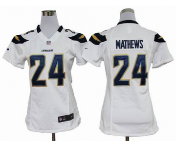 nike women nfl jerseys san diego chargers #24 mathews white[nike]