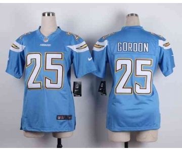 nike women nfl jerseys san diego chargers #25 goroon lt.blue[nike]