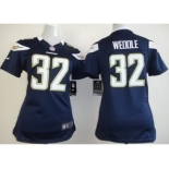 nike women nfl jerseys san diego chargers #32 weddile dk.blue[nike limited]