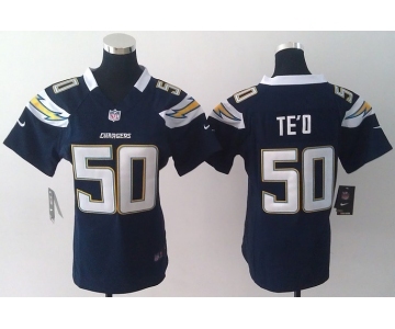 nike women nfl jerseys san diego chargers #50 manti teo dk.blue[nike]