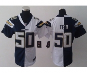 nike women nfl jerseys san diego chargers #50 manti teo white-blue[nike split]