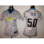 nike women nfl jerseys san diego chargers #50 manti teo[fem fan zebra]