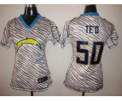 nike women nfl jerseys san diego chargers #50 manti teo[fem fan zebra]