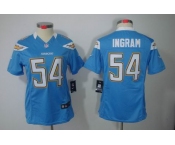 nike women nfl jerseys san diego chargers #54 ingram lt.blue[nike limited]