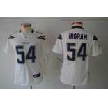 nike women nfl jerseys san diego chargers #54 ingram white[nike limited]