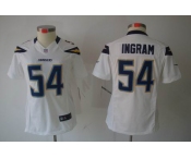 nike women nfl jerseys san diego chargers #54 ingram white[nike limited]