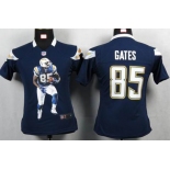 nike women nfl jerseys san diego chargers #85 gates dk.blue[portrait fashion]