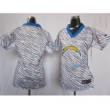 nike women nfl jerseys san diego chargers blank[fem fan zebra]