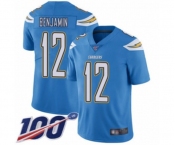 Youth Los Angeles Chargers #12 Travis Benjamin Electric Blue Alternate Vapor Untouchable Limited Player 100th Season Football Jersey