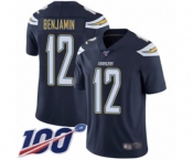 Youth Los Angeles Chargers #12 Travis Benjamin Navy Blue Team Color Vapor Untouchable Limited Player 100th Season Football Jersey