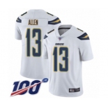 Youth Los Angeles Chargers #13 Keenan Allen White Vapor Untouchable Limited Player 100th Season Football Jersey