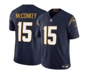 Youth Los Angeles Chargers #15 Ladd McConkey Navy 2024 Draft F.U.S.E. Vapor Limited Football Stitched Jersey