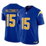 Youth Los Angeles Chargers #15 Ladd McConkey Royal 2024 Draft F.U.S.E Vapor Limited Football Stitched Jersey